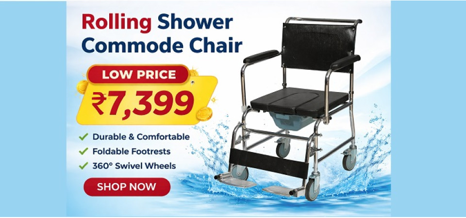 Rolling Shower Commode Chair in Just 7399