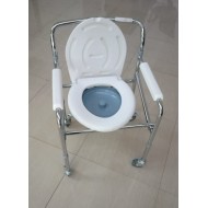 Folding Height Adjustable Commode Chair 696