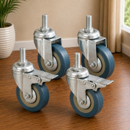4PCS Heavy Duty 3 Inch Castor Wheels Complete Set 4PCS Heavy Duty 3 Inch Castor Wheels Complete Set