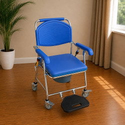 Aluminium Shower Commode Chair Lightweight Foldable 