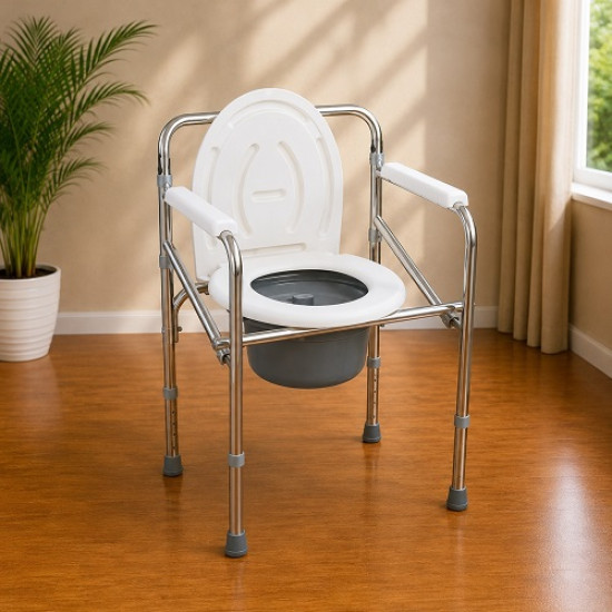 Foldable Height Adjustable Commode Chair 894