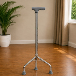 Height Adjustable Tripod Walking Stick