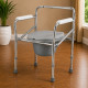 Lightweight Aluminium Folding Height Adjustable Commode Stool Lightweight Aluminium Folding Height Adjustable Commode Stool