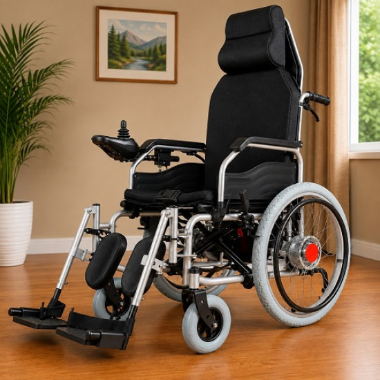 Reclining Power Wheelchair with Elevating Footrests