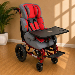 Specially designed Pediatric Wheelchair with Safety Seat & Dining Table