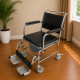 Wheeled Commode Shower Chair with Flip-Down Armrest & Detachable Footrest