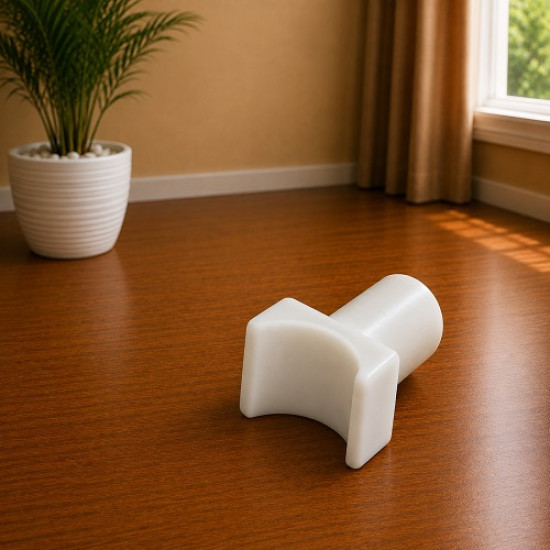 White Nylon Rail Glide for Fixed Arm WheelChair