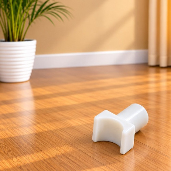 White Nylon Rail Glide for Fixed Arm WheelChair White Nylon Rail Glide for Fixed Arm WheelChair