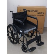 Premium Folding  Powder Coated Commode Wheelchair With Safety Belt