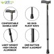 Entros Premium Height Adjustable Aluminum L-Shaped Walking Stick (Black)
