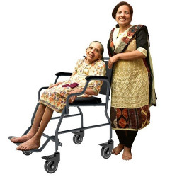 Frido 2000 Commode Wheelchair With Top Seat Cushion