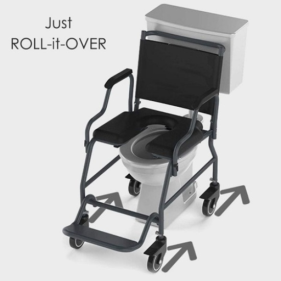 Frido 2000 Commode Wheelchair With Top Seat Cushion Frido 2000 Commode Wheelchair With Top Seat Cushion