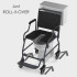 Frido 2000 Commode Wheelchair Without  Top Seat Cushion