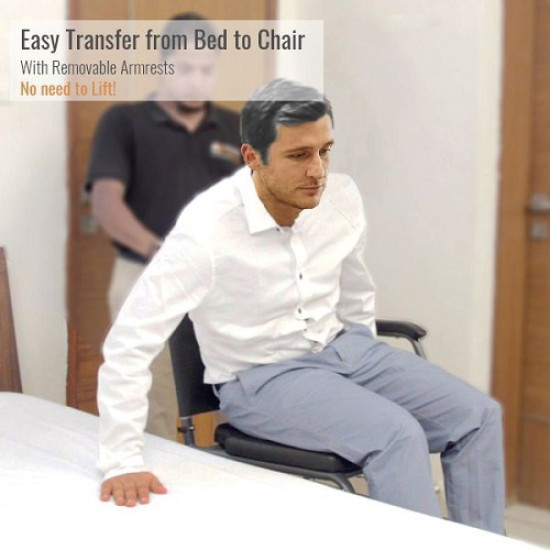 Frido 2000 Commode Wheelchair With Top Seat Cushion Frido 2000 Commode Wheelchair With Top Seat Cushion
