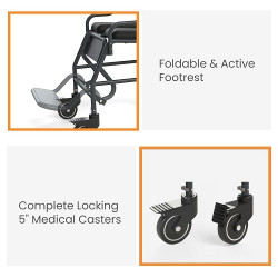 Frido 2000 Commode Wheelchair With Top Seat Cushion Frido 2000 Commode Wheelchair With Top Seat Cushion