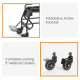 Frido 2000 Commode Wheelchair With Top Seat Cushion Frido 2000 Commode Wheelchair With Top Seat Cushion