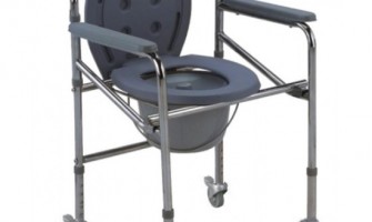 Height Adjustable Commode Chair with Wheels