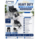 Deluxe Heavy Duty Wheelchair with Elevated Footrest