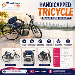 Handicapped Tricycle Regular Single Hand Drive