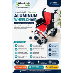 Aluminum wheelchair with flip up armrest and footrest Aluminum wheelchair with flip up armrest and footrest