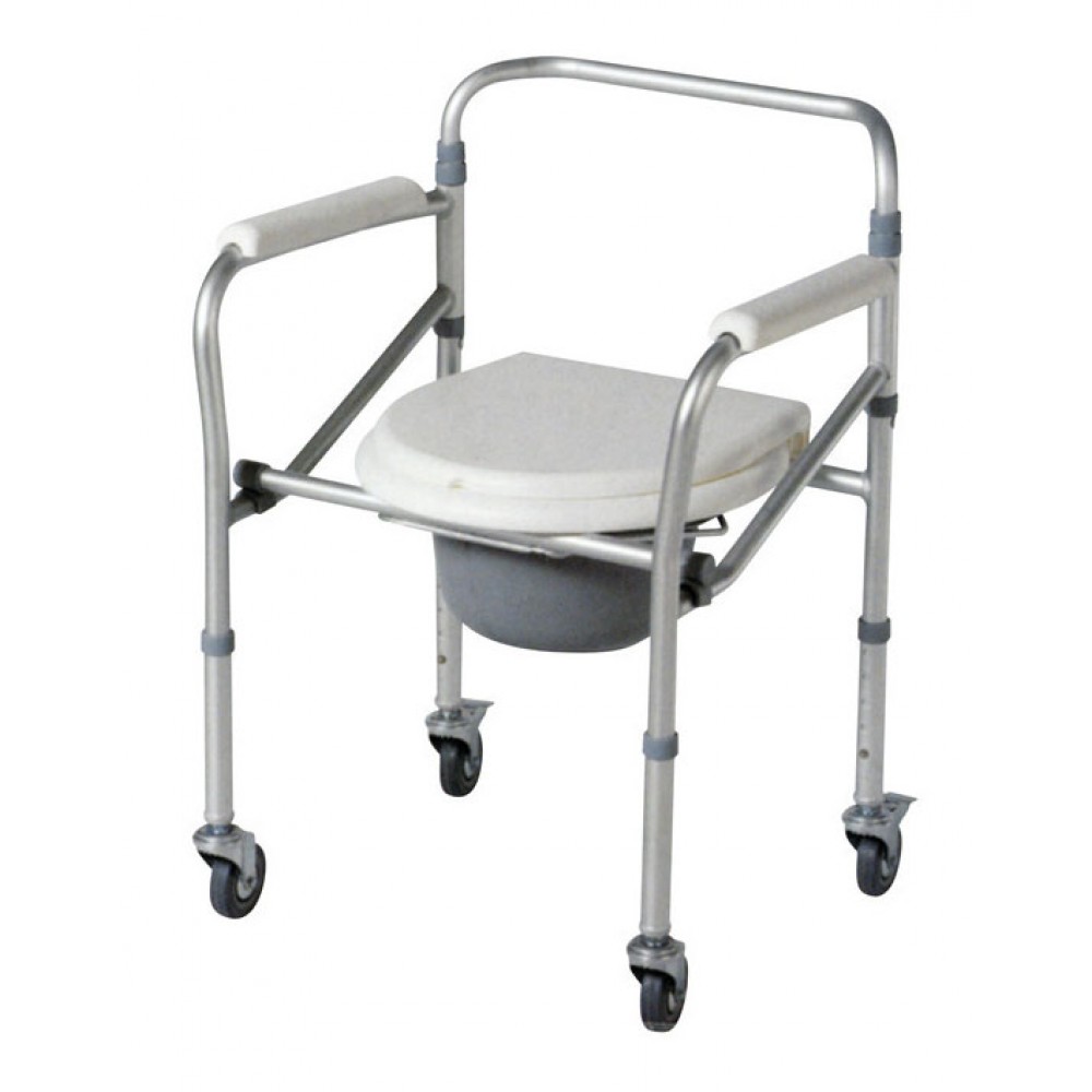 New Commode Chair With Wheels In India for Small Space