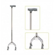 Height Adjustable Quadripod Walking Stick