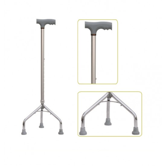 Height Adjustable Tripod Walking Stick
