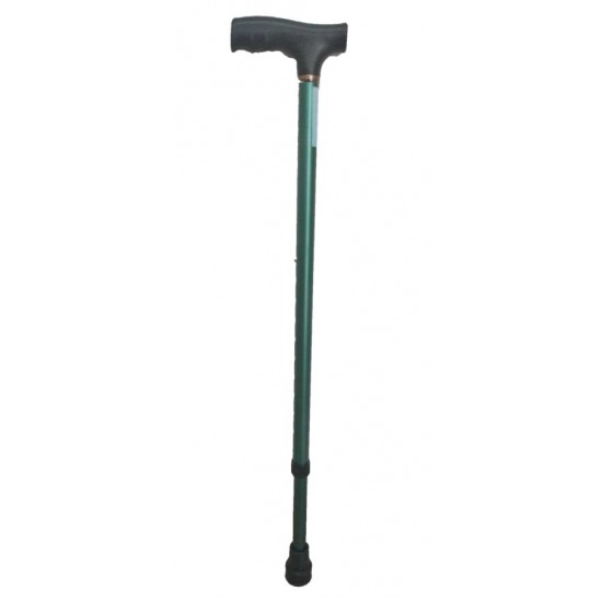 Height Adjustable Walking Stick Green