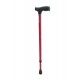 Height Adjustable Walking Stick Red