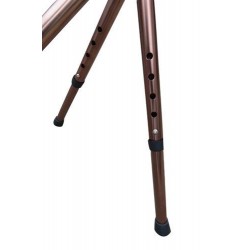 Height Adjustable Walking Stick with Folding Stool