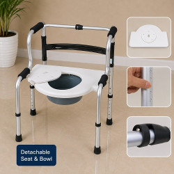 Multi Functional Foldable Walker Commode Shower Chair