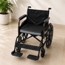 Premium Folding  Powder Coated Commode Wheelchair With Safety Belt
