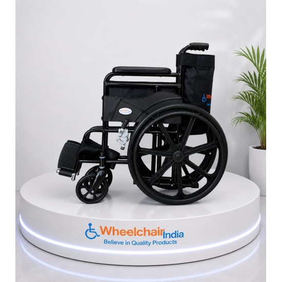 Premium Wheelchair Powder Coated Mag Wheel With Safety Belt