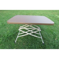Variable Height Table Brown