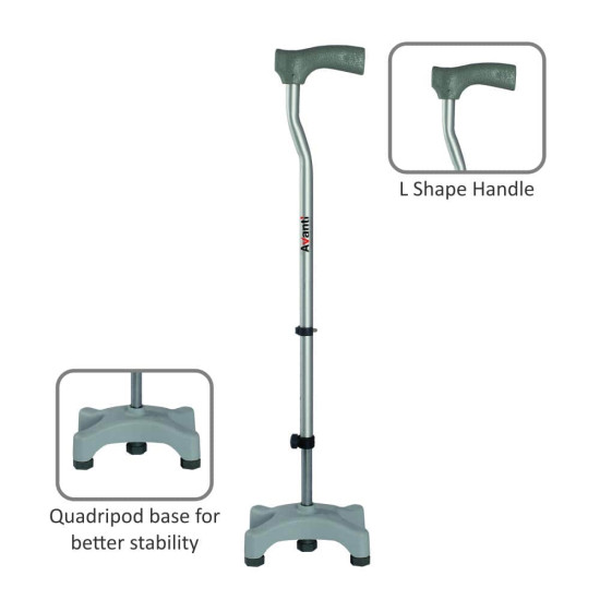 Vissco Avanti L Shape Quadripod Stick Vissco Avanti L Shape Quadripod Stick
