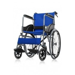 Wheelchair India - Basic Wheel Chair Powder Coated-Blue