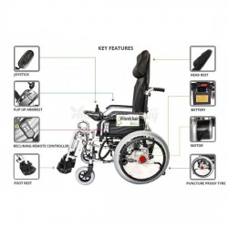 Reclining Power Wheelchair with Elevating Footrests