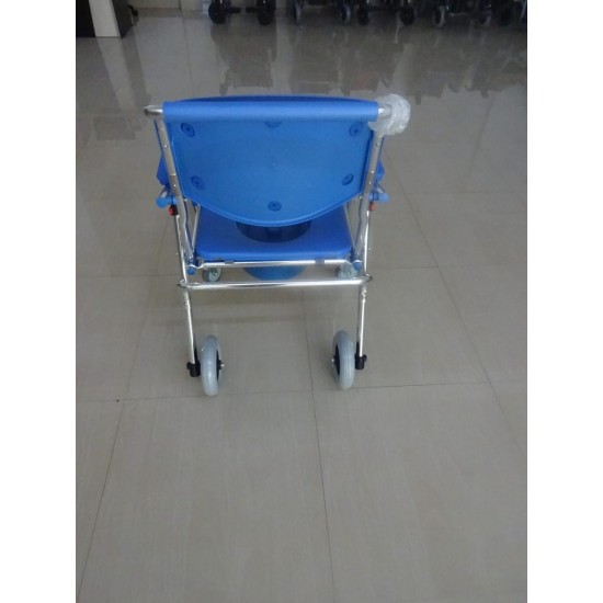 Aluminium Shower Commode Chair Lightweight Foldable 