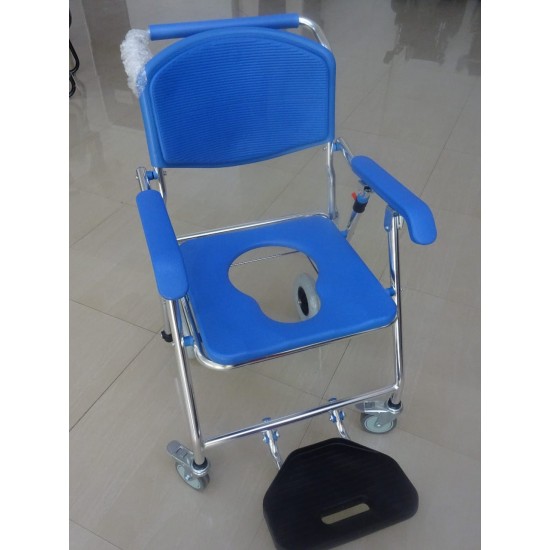 Aluminium Shower Commode Chair Lightweight Foldable 