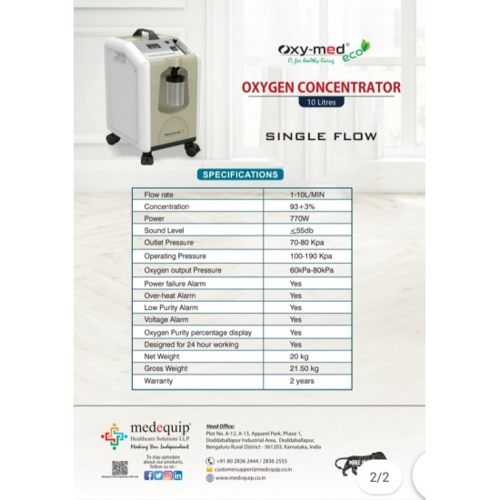 Oxygen Concentrator 10 Liter - ( Eco-Model )