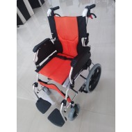 Aluminum wheelchair with flip up armrest and footrest